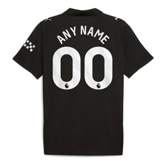 Manchester City 2025/26 Away Replica Custom Jersey Black