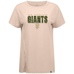 San Francisco Giants Levelwear Women's Influx Protect W T-Shirt - Khaki T-shirts