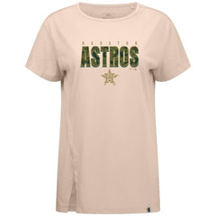 Houston Astros Levelwear Women's Influx Protect W T-Shirt - Khaki T-shirts