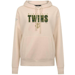 Minnesota Twins Levelwear Women's Adorn Protect W Pullover Hoodie - Khaki Hoodies