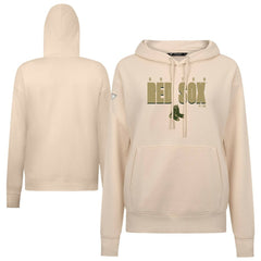 Boston Red Sox Levelwear Women's Adorn Protect W Pullover Hoodie - Khaki Hoodies