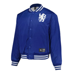 Chelsea Collegiate Sateen Full-Snap Jacket Royal