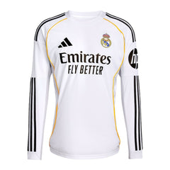 Federico Valverde Real Madrid 2025/26 Home Replica Long Sleeve Jersey White