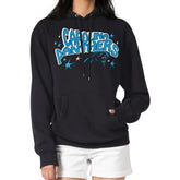 Carolina Panthers Starter Women's Fireworks Fleece Pullover Hoodie Black