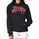 Arizona Cardinals Starter Women's Fireworks Fleece Pullover Hoodie Black