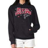 Atlanta Falcons Starter Women's Fireworks Fleece Pullover Hoodie Black