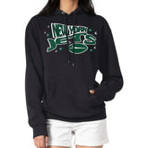 New York Jets Starter Women's Fireworks Fleece Pullover Hoodie Black