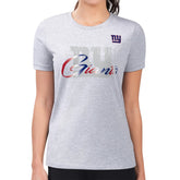 New York Giants G-III 4Her by Carl Banks Women's Super-Slim Fit Lightweight Shadow Logo T-Shirt Gray