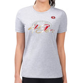 San Francisco 49ers G-III 4Her by Carl Banks Women's Super-Slim Fit Lightweight Shadow Logo T-Shirt Gray