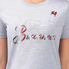 Tampa Bay Buccaneers G-III 4Her by Carl Banks Women's Super-Slim Fit Lightweight Shadow Logo T-Shirt Gray