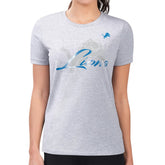 Detroit Lions G-III 4Her by Carl Banks Women's Super-Slim Fit Lightweight Shadow Logo T-Shirt Gray