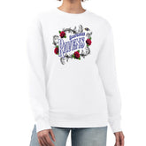 Baltimore Ravens G-III 4Her by Carl Banks Women's Roses Fleece Tri-Blend Pullover Sweatshirt White