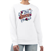 Denver Broncos G-III 4Her by Carl Banks Women's Roses Fleece Tri-Blend Pullover Sweatshirt White