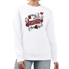 Tampa Bay Buccaneers G-III 4Her by Carl Banks Women's Roses Fleece Tri-Blend Pullover Sweatshirt White