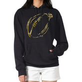 Minnesota Vikings G-III 4Her by Carl Banks Women's Metallic Print Football Sketch Fleece Pullover Hoodie Black