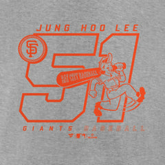 Jung Hoo Lee San Francisco Giants Player Graphic T-Shirt - Heather Gray T-shirts