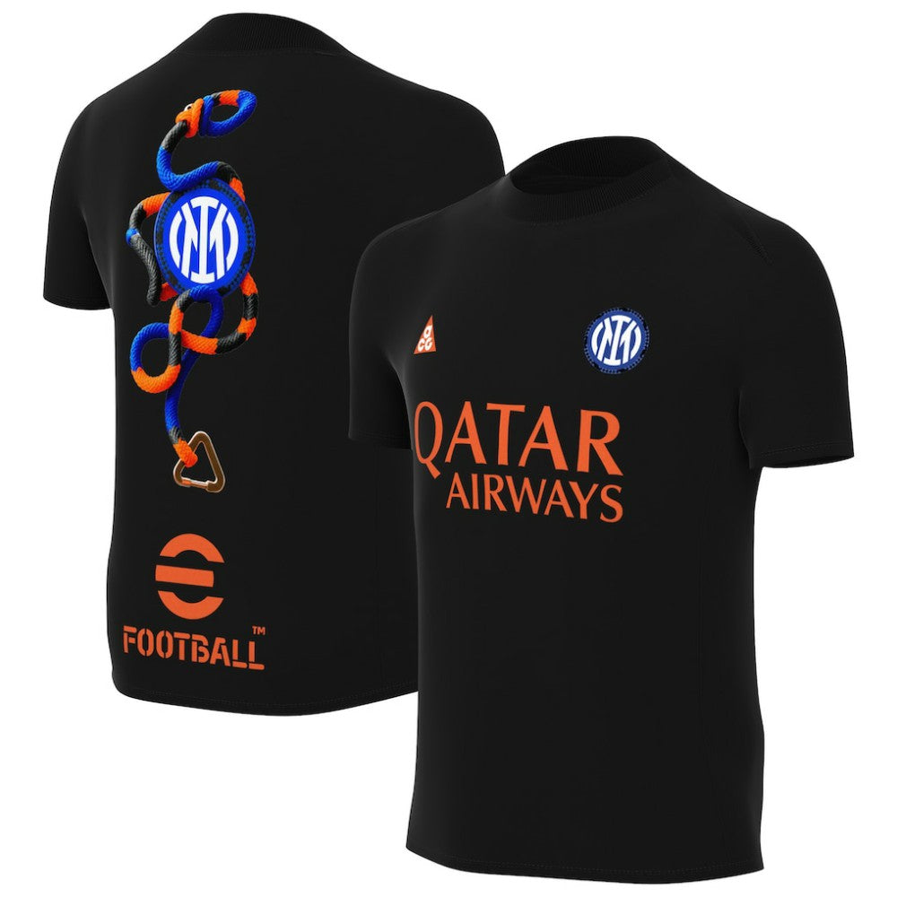 Inter Milan Youth Pre-Match Dri-FIT Top Black shop
