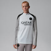 Paris Saint-Germain Jordan Brand Men's Strike Drill Quarter-Zip Long Sleeve Dri-FIT Top White