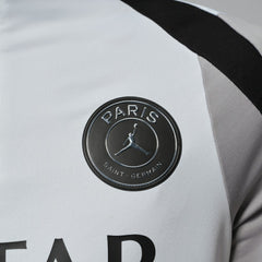 Paris Saint-Germain Jordan Brand Men's Strike Drill Quarter-Zip Long Sleeve Dri-FIT Top White