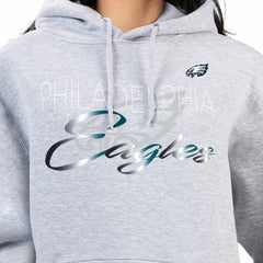 Philadelphia Eagles G-III 4Her by Carl Banks Women's Shadow Logo Fleece Pullover Hoodie Gray