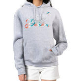 Miami Dolphins G-III 4Her by Carl Banks Women's Shadow Logo Fleece Pullover Hoodie Gray