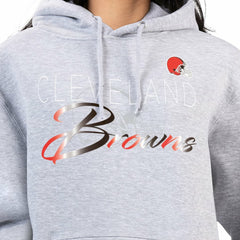 Cleveland Browns G-III 4Her by Carl Banks Women's Shadow Logo Fleece Pullover Hoodie Gray