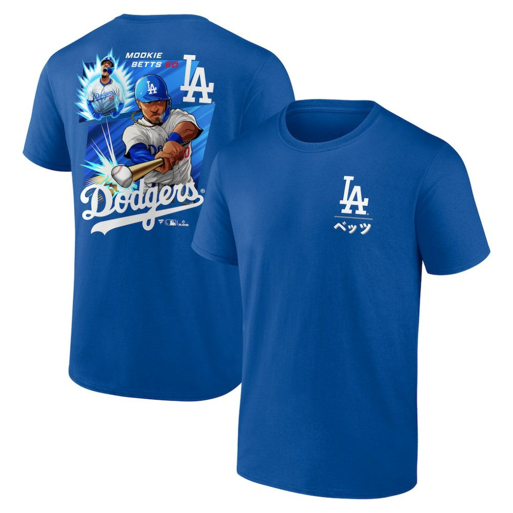 Mookie Betts Los Angeles Dodgers Anime Graphic T-Shirt - Royal T-shirts