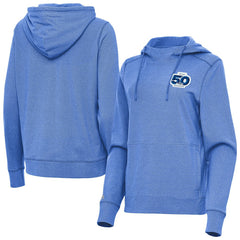 Seattle Seahawks Antigua Women's 50th Season Justice Pullover Hoodie Heather Royal