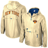 New York Knicks Stadium Essentials Unisex 2025/26 City Edition Compete Quarter-Zip Hoodie Jacket Tan