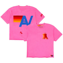 Philadelphia Phillies Aviator Nation x MLB Women's Cropped Boyfriend Tri-Blend T-Shirt - Pink T-shirts