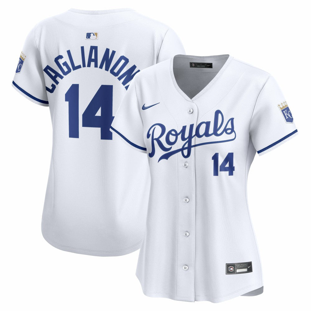 MLB Jac Caglianone Kansas City Royals Nike Women's Home Limited Player Jersey - White