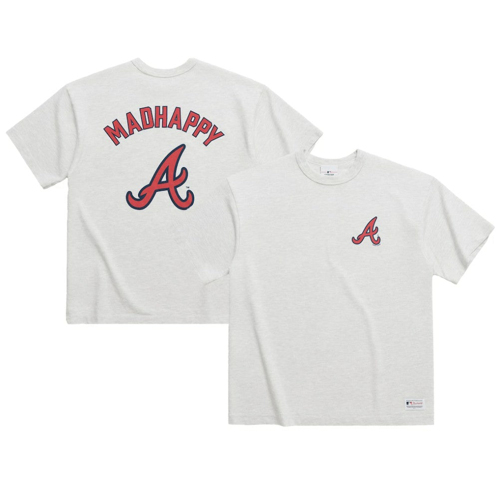 Atlanta Braves Madhappy x MLB Unisex Heavyweight T-Shirt - Heather Gray T-shirts