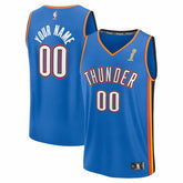NBA Oklahoma City Thunder 2025 NBA Finals Champions Fast Break Replica Custom Jersey - Blue - Icon Edition