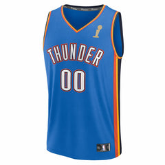 NBA Oklahoma City Thunder 2025 NBA Finals Champions Fast Break Replica Custom Jersey - Blue - Icon Edition