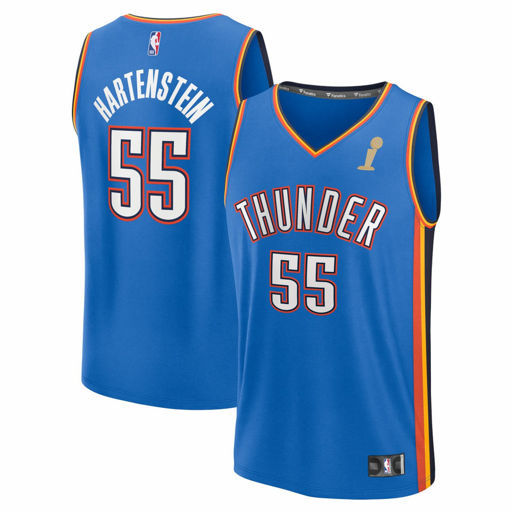 NBA Isaiah Hartenstein Oklahoma City Thunder 2025 NBA Finals Champions Fast Break Replica Player Jersey - Blue - Icon Edition