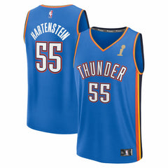 NBA Isaiah Hartenstein Oklahoma City Thunder 2025 NBA Finals Champions Fast Break Replica Player Jersey - Blue - Icon Edition