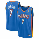 NBA Chet Holmgren Oklahoma City Thunder 2025 NBA Finals Champions Fast Break Replica Player Jersey - Blue - Icon Edition