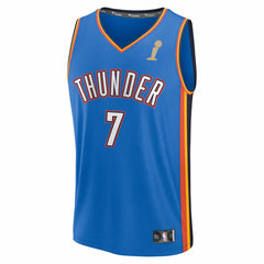 NBA Chet Holmgren Oklahoma City Thunder 2025 NBA Finals Champions Fast Break Replica Player Jersey - Blue - Icon Edition