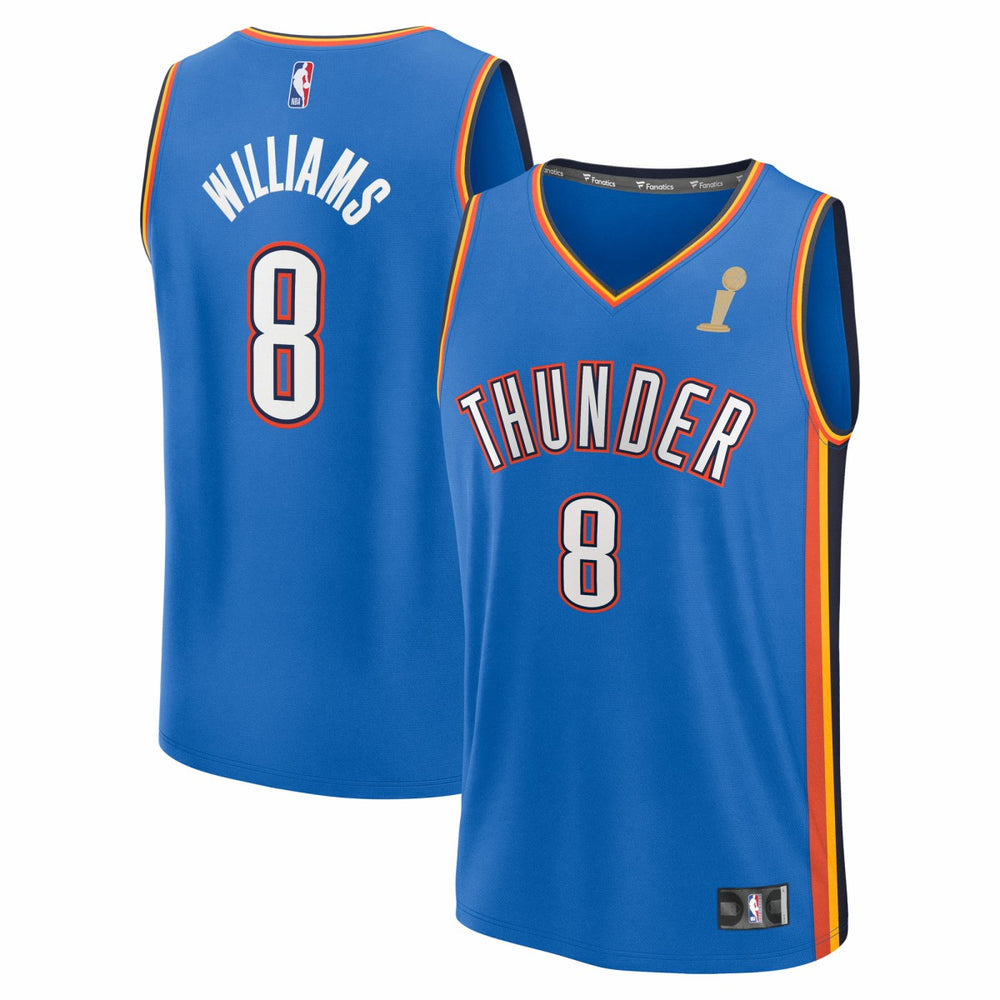 NBA Jalen Williams Oklahoma City Thunder 2025 NBA Finals Champions Fast Break Replica Player Jersey - Blue - Icon Edition
