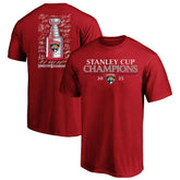 NHL Florida Panthers Fanatics 2025 Stanley Cup Champions Big & Tall Roster T-Shirt - Red