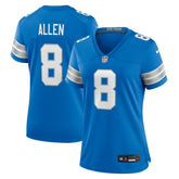 NFL Kyle Allen Detroit Lions Women's Team Game Jersey - Blue