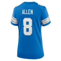 NFL Kyle Allen Detroit Lions Women's Team Game Jersey - Blue