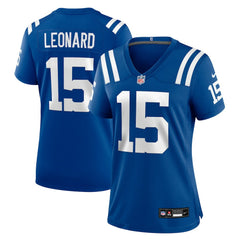NFL Riley Leonard Indianapolis Colts Women's Team Game Jersey - Royal