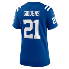 NFL DJ Giddens Indianapolis Colts Women's Team Game Jersey - Royal