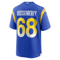 NFL David Quessenberry Los Angeles Rams Team Game Jersey - Royal