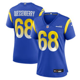 NFL David Quessenberry Los Angeles Rams Women's Team Game Jersey - Royal