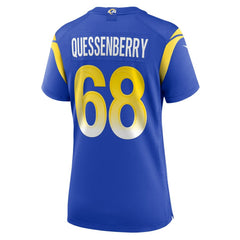 NFL David Quessenberry Los Angeles Rams Women's Team Game Jersey - Royal