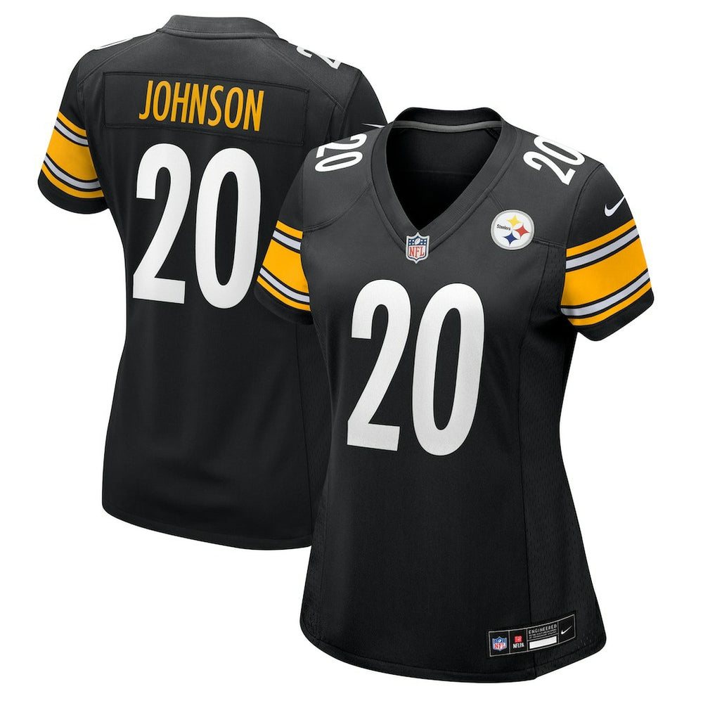 NFL Kaleb Johnson Pittsburgh Steelers Women's Team Game Jersey - Black
