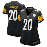 NFL Kaleb Johnson Pittsburgh Steelers Women's Team Game Jersey - Black