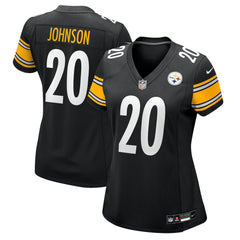 NFL Kaleb Johnson Pittsburgh Steelers Women's Team Game Jersey - Black